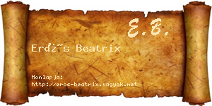 Erős Beatrix névjegykártya